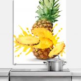 Spritzschutz Splashing Pineapple - hochkant 