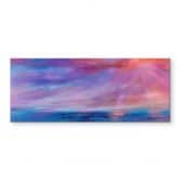 Spritzschutz Leuchtender Abendhimmel am Meer - Schmucker - Panorama 