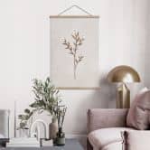 Stoffbild Blumen Illustration - Vergissmeinnicht - Goed Blauw 