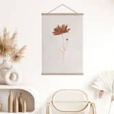 Affiche textile Fleur sauvage abstraite - Goed Blauw 