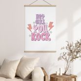 Tekstil plakat Hey girl you rock 