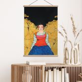 Stoffbild Träumerin im goldenen Licht - Hülya 