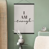 Stoffbild mit Spruch - I am enough 
