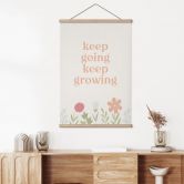 Textielposter Keep going keep growing 