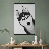 Stoffbild Sibirischer Husky - Hundeporträt - Korenkova 