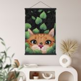 Stoffbild Süße Katze im Busch - Korenkova 