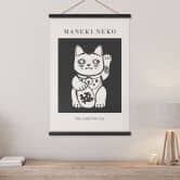 Stoffbild Maneki Neko - Die Glückskatze - KsanaKalpa 