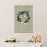 Tekstil plakat Julekrans med gyngehest - NKTN 