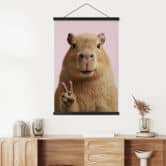 Stoffbild Peace Capybara 