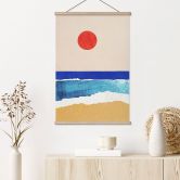 Textile poster Quiet beach at sunset - Rivers 