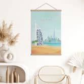 Stoffbild Strand von Dubai - Burj Al Arab - Rivers 