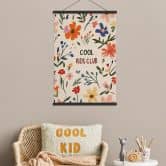 Stoffbild Cool Kids Club Bunte Blumen - Treechild 