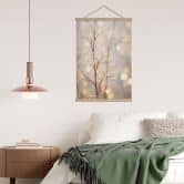 Stoffbild Filigrane Blätter Beige - Treechild 
