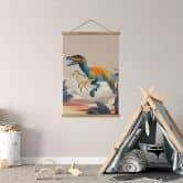 Affiche textile Velociraptor - Braun 