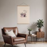 Affiche textile Retro Radio floral - Frida Floral Studio 
