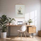 Vintage botanisk computer Tekstil plakat - Frida Floral Studio 