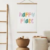Textile poster saying - Happy place 