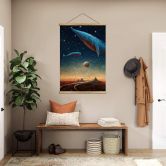 Stoffbild Heine - Zwei Wale im Weltall - Astro Cruise 