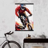 Stoffbild Dynamischer Mountainbiker - Jaszke 