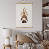 Stoffbild Kubistika - Goldener Farn 