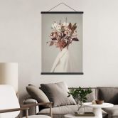 Affiche textile Moth - Beautiful Flower Lady 