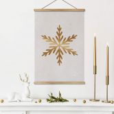 Stoffbild Weihnachten - Goldene Schneeflocke - Orara Studio 