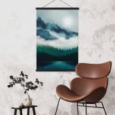 Tekstil plakat Tåget landskab om natten - SpaceFrog Designs 
