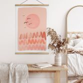 Stoffbild Pfirsichfarbener Sonnenuntergang - Treechild 