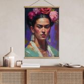 Stoffbild Treechild - Portrait von Frida Kahlo 