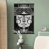 Stoffbild Träumende Frida Illustration - Treechild 