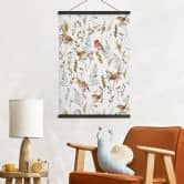 Stoffbild Spatzen und Rotkehlchen - UN Designs 