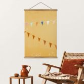 Textile poster Flags in Mexico - Zwart 