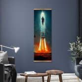 Stoffbild Heine - Ab ins All - Raketenstart - Astro Cruise 