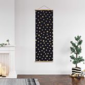 Affiche textile Noël - Ciel étoilé panoramique - Kubistika 