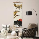 Textielposter SpaceFrog Designs - Gouden Kraanvogels 