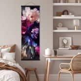 Affiche textile Treechild - Arrangement de fleurs vintage - Panorama 