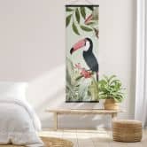 Affiche textile Toucan dans une jungle paradisiaque - UN Designs 