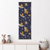 Stoffbild Waldtiere in der Nacht - UN Designs - Panorama 