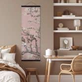 Affiche textile van Gogh - Fleur d'amandier rosé 