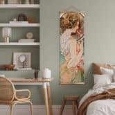 Leinwand, Banner, Stoffbild Mucha - Schlüsselblume - Panorama 