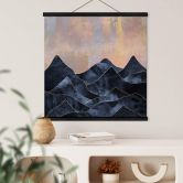 Affiche textile Fredriksson - Chaîne de montagnes marbrée 