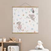 Stoffbild Kleine Mäuse mit Luftballons - UN Designs 