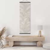 Stoffbild Urban Jungle Tropenblätter Creme - Bloomery Decor - Panorama 