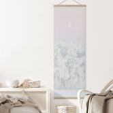 Stoffbild Winter - Verschneiter Winterwald mit Mond - EMELIEmaria - Panorama 