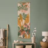 Affiche textile Jardin avec plantes tropicales - Goed Blauw - Panorama 