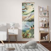 Stoffbild Schaukeln in der Natur-Oase - Goed Blauw - Panorama 