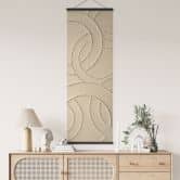 Stoffbild Abstrakte Ringe beige - Grande - Panorama 