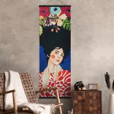 Affiche textile Femme avec des fleurs dans les cheveux - Hülya - Panorama 