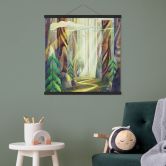 Stoffbild Verwunschener Wald im Licht - DigitalArtsi 