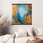 Stoffbild Fernes blaues Licht - Schmucker - Quadratisch 